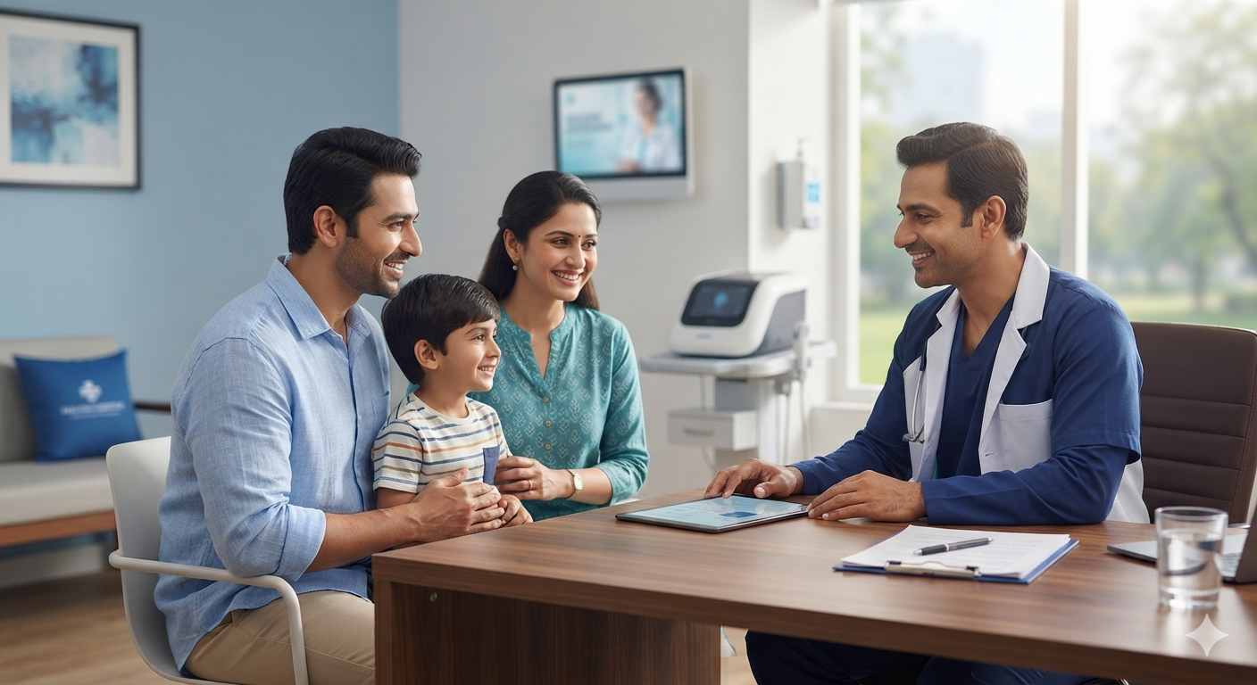 Happy family protected by insurance coverage