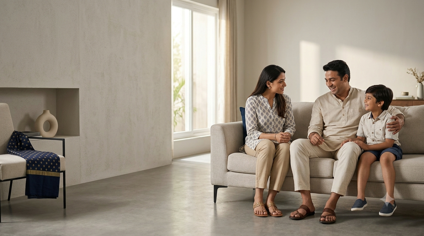 Happy family protected by insurance coverage